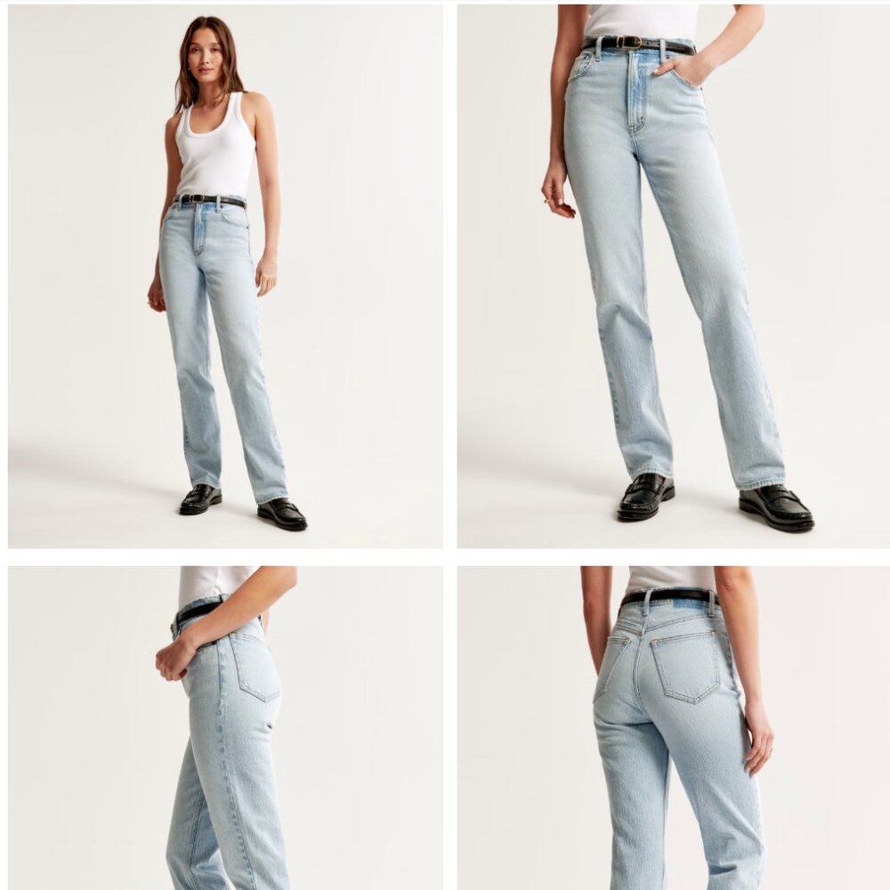 Ultra High Rise 90s Straight Jean Distressed